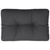 vidaXL Coussin de palette noir 60x40x12 cm tissu