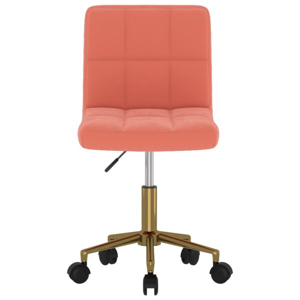 vidaXL Chaises pivotantes &agrave; manger lot de 4 rose velours