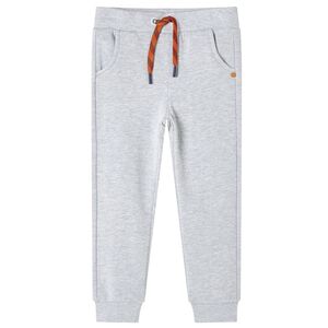 Pantalon de surv&ecirc;tement pour enfants gris m&eacute;lang&eacute; 140