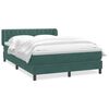 vidaXL Sommier &agrave; lattes de lit et matelas vert fonc&eacute; 140x220cm velours