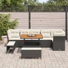 vidaXL Ensemble de canap&eacute; de jardin 9 pcs Noir polyrotin