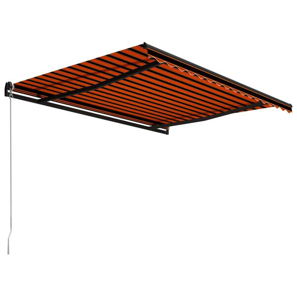 vidaXL Auvent manuel r&eacute;tractable 450x300 cm Orange et marron