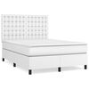 vidaXL Sommier &agrave; lattes de lit avec matelas Blanc 140x200cm Similicuir