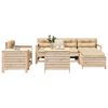 vidaXL Salon de jardin 7 pcs bois de pin massif