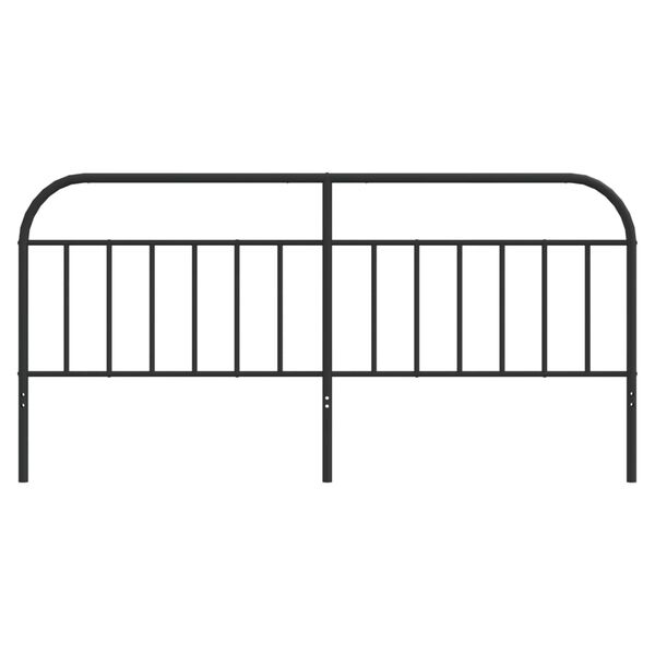 vidaXL T&ecirc;te de lit de remplacement m&eacute;tal noir 200 cm