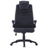 vidaXL Chaise r&eacute;glable pivotante Similicuir Noir
