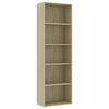 vidaXL Biblioth&egrave;que &agrave; 5 niveaux ch&ecirc;ne sonoma bois d&rsquo;ing&eacute;nierie
