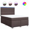 vidaXL Sommier &agrave; lattes de lit avec matelas Marron fonc&eacute; 140x200 cm
