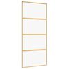 vidaXL Porte coulissante dor&eacute; 90x205 cm verre ESG clair et aluminium