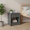 vidaXL Table de chevet Gris foncé 35x30x40 cm Bois de pin massif