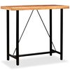 vidaXL Ensemble de bar 5 pcs Bois d'acacia Cuir v&eacute;ritable et toile