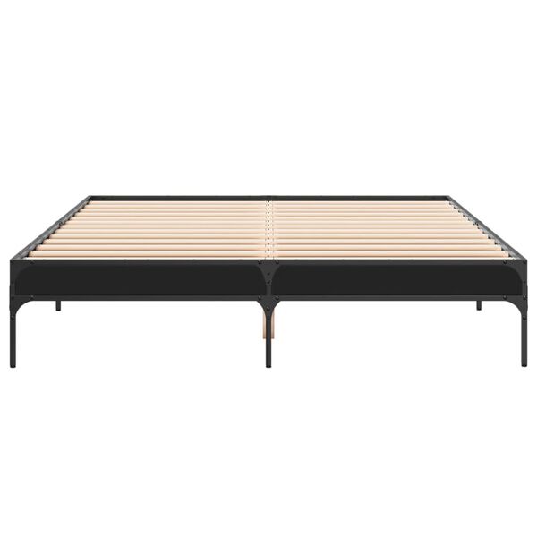 vidaXL Cadre de lit sans matelas noir 140x200 cm