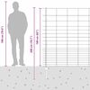 vidaXL Cl&ocirc;ture avec poteau Argent&eacute; 1,6 x 25 m Acier