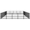 vidaXL Chenil d'ext&eacute;rieur pour chiens Acier 42,34 m&sup2;