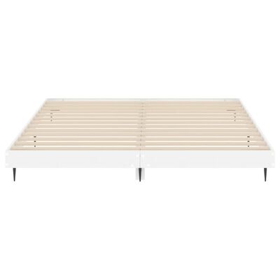 vidaXL Cadre de lit sans matelas blanc brillant 200x200 cm