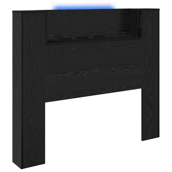 vidaXL T&ecirc;te de lit Ch&ecirc;ne noir 120 x 15 x 103,5 cm Bois d'ing&eacute;nierie