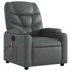 vidaXL Fauteuil de massage inclinable &eacute;lectrique gris similicuir