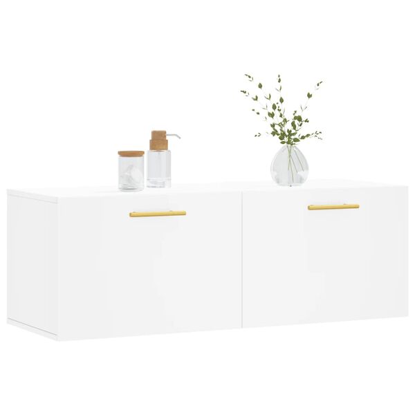 vidaXL Armoire murale blanc 100x36,5x35 cm bois d'ing&eacute;nierie