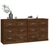 vidaXL Buffets 2 pcs ch&ecirc;ne marron bois d'ing&eacute;nierie