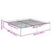 vidaXL Cadre de lit sans matelas blanc 200x200 cm