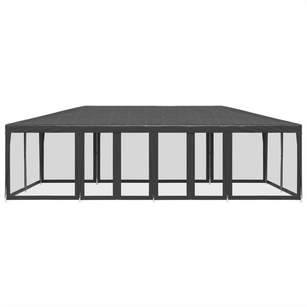 vidaXL Tente de fête avec 12 parois latérales maille anthracite 8x4 m