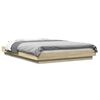vidaXL Cadre de lit avec lumi&egrave;res LED sans matelas 140x200 cm