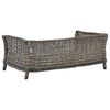 vidaXL Panier pour chiens avec coussin Gris 90x54x35 cm Saule naturel