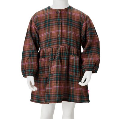 Robe pour enfants à manches longues cognac 116