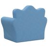 vidaXL Canap&eacute; pour enfants Bleu Peluche douce