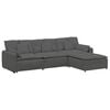 vidaXL Canap&eacute; modulable avec repose-pieds et coussins gris-vert