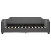 vidaXL Lit de jour avec matelas gris fonc&eacute; 90x190 cm tissu