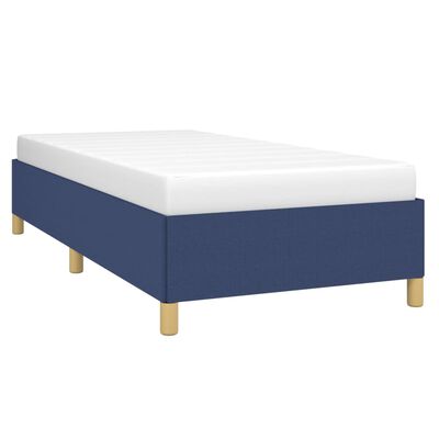 vidaXL Cadre de lit sans matelas bleu 90x200 cm tissu