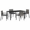 vidaXL Ensemble de salle &agrave; manger pour jardin 5 pcs Gris