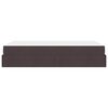 vidaXL Cadre de lit avec matelas avec matelas 2 pcs Tan tissu