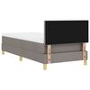 vidaXL Lit &agrave; ressorts avec matelas Taupe 80 x 200 cm tissu
