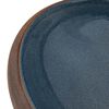 vidaXL Vasque &agrave; poser marron et bleu ovale 59x40x15 cm c&eacute;ramique