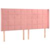 vidaXL Sommier &agrave; lattes de lit matelas et LED Rose 180x200 cm Velours