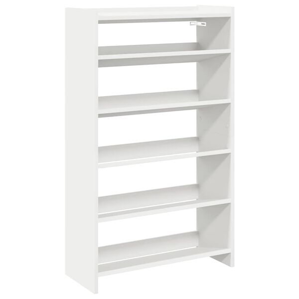 vidaXL &Eacute;tag&egrave;re &agrave; chaussures blanc 60x25x100 cm bois d'ing&eacute;nierie