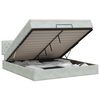 vidaXL Lit ottoman avec matelas Gris clair 140 x 190 cm Velours