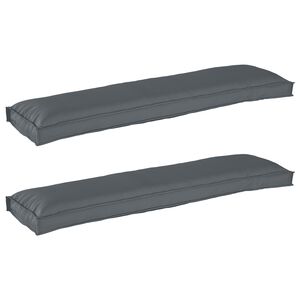 vidaXL Set de coussins de palette 2 pcs Anthracite 150 x 40 x 8 cm