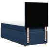vidaXL Sommier &agrave; lattes de lit avec matelas Bleu 100x200 cm Tissu