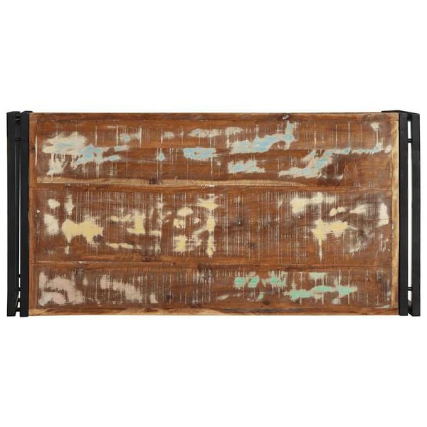 vidaXL Table basse multicolore 100x50x35cm bois de récupération massif