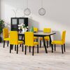 vidaXL Chaises &agrave; manger lot de 6 jaune velours