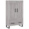 vidaXL Buffet haut sonoma gris 69,5x31x115 cm bois d'ing&eacute;nierie