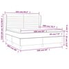 vidaXL Sommier &agrave; lattes de lit avec matelas Taupe 160x200 cm Tissu