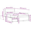vidaXL Lit avec tiroirs et matelas 90x190 cm bois massif de pin