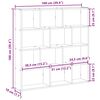 vidaXL &Eacute;tag&egrave;re cube murale 12 compartiments ch&ecirc;ne fum&eacute; bois ing&eacute;nierie