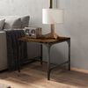 vidaXL Table basse Ch&ecirc;ne fum&eacute; 50x50x35 cm Bois d'ing&eacute;nierie