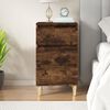vidaXL Table de chevet ch&ecirc;ne fum&eacute; 40x35x70 cm bois d'ing&eacute;nierie