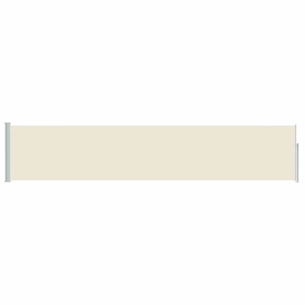 vidaXL Auvent lat&eacute;ral r&eacute;tractable de patio 100x500 cm Cr&egrave;me